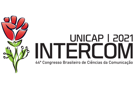 Rosa em formado de mão ao lado dos dizeres UNICAP 2021, Intercom